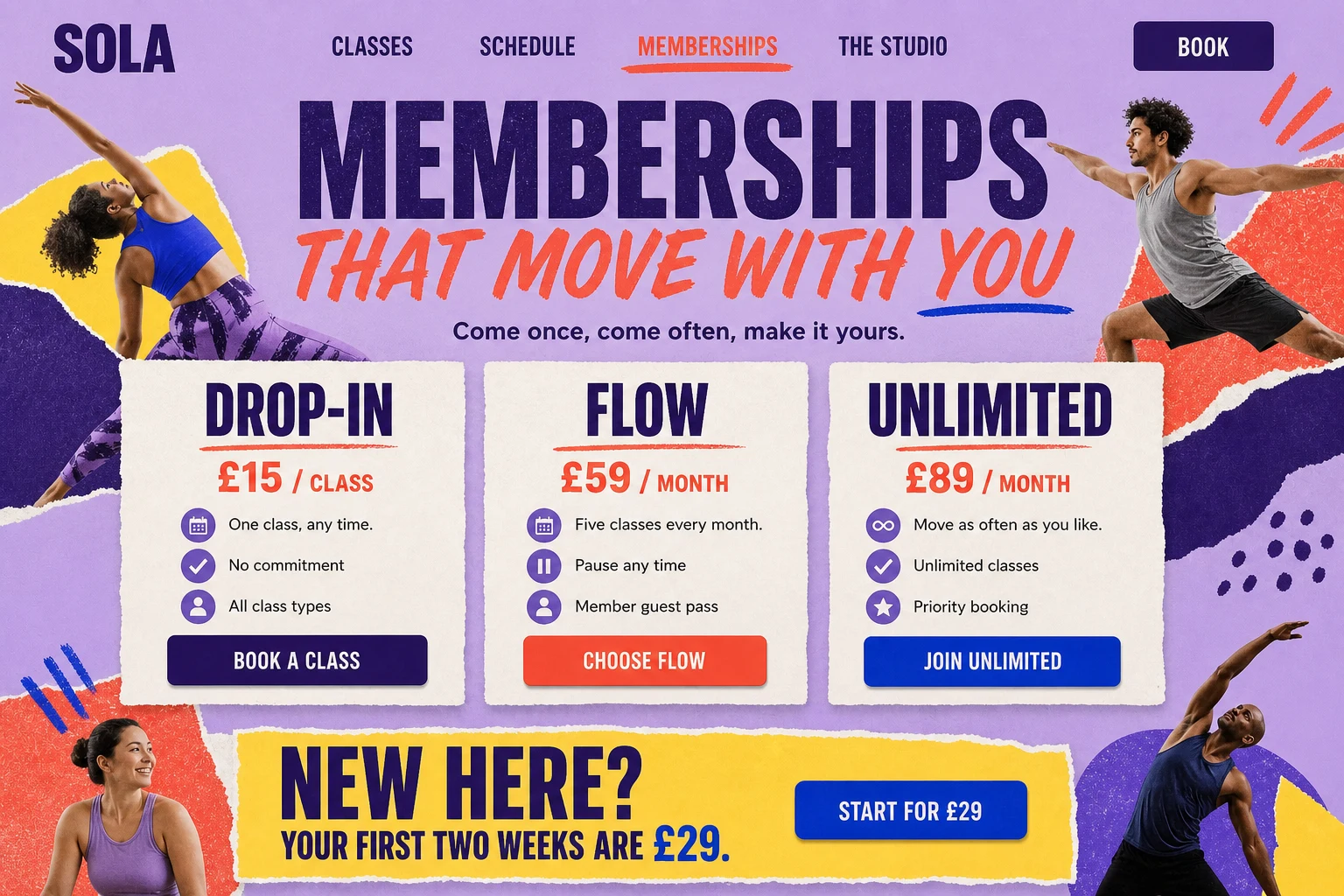 Studio Sola Move more page design